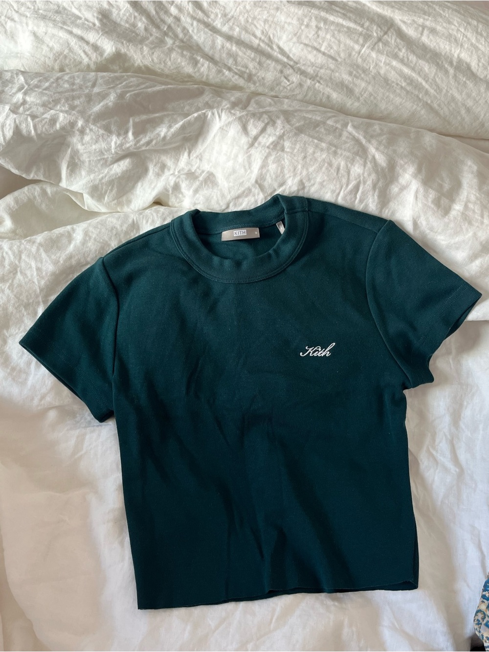 Kith Deep Teal Cropped Tee
